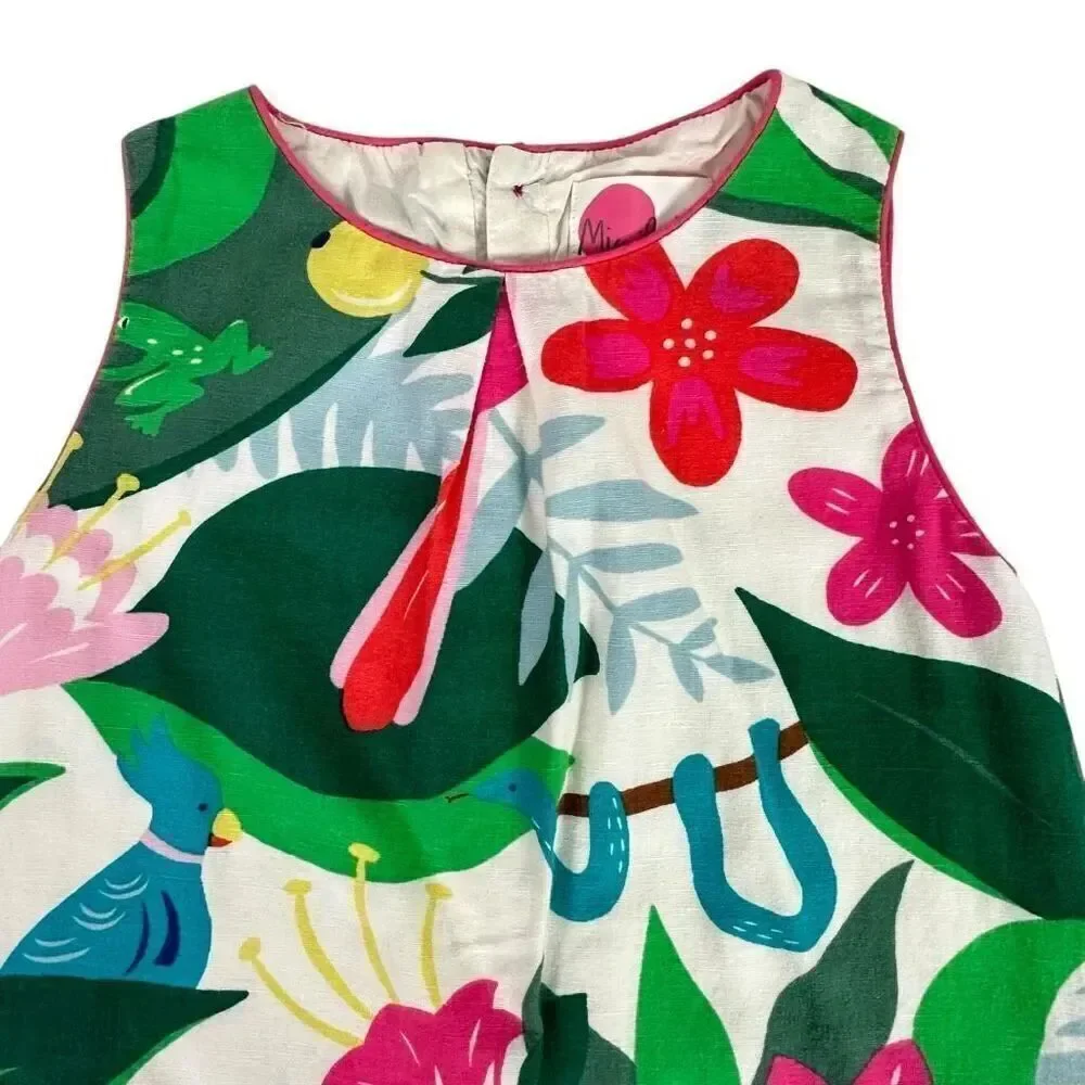 Mini Boden Jungle Shift Dress size 5-6 Pockets